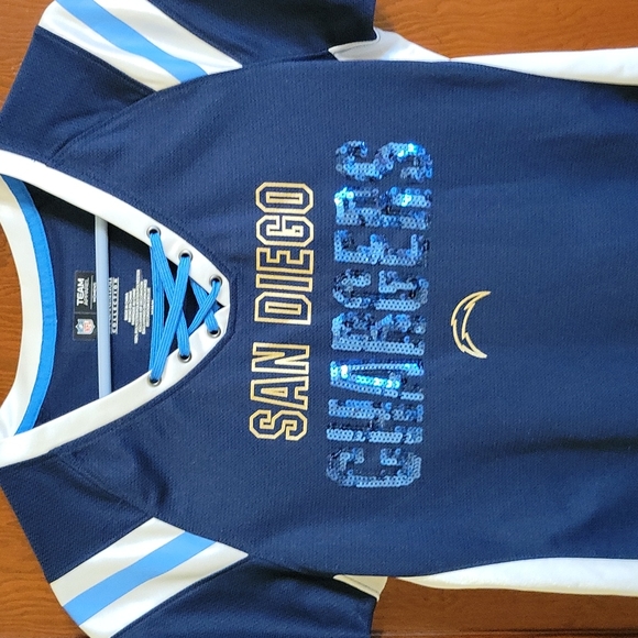 NFL APPAREL SAN DIEGO CHARGERS LADIES JERSEY MEDIUM T-SHIRT - Picture 6 of 7